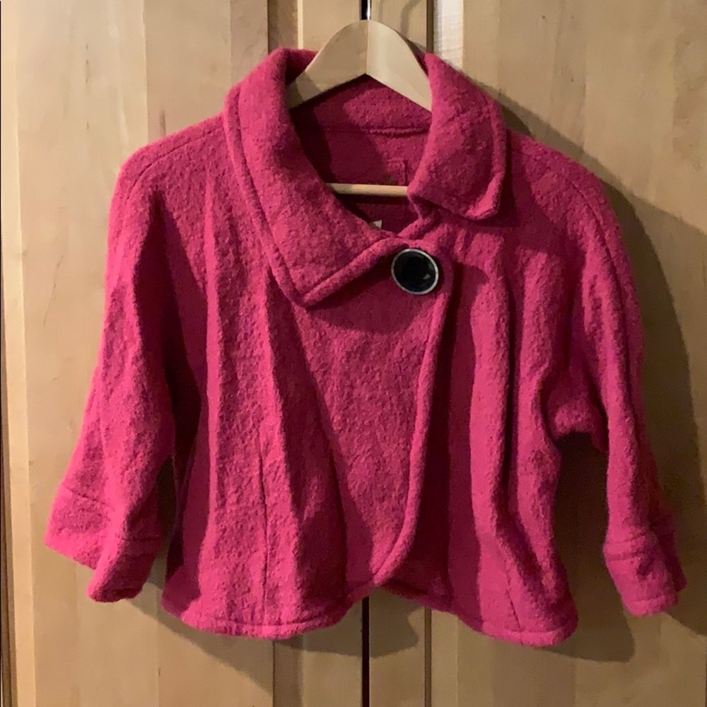 LAL 100% wool pink crop jacket